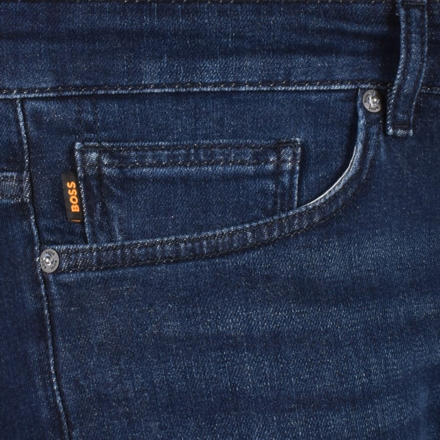 BOSS Delaware Slim Fit Jeans Dark Wash Blue Mainline Menswear Denmark